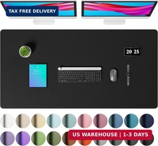 Aothia Faux Leather Desk Mat - Large Mouse Pad, Non-Slip PU Leather Blotter, Wat picture