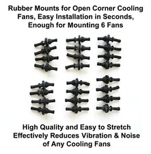 Cooling Fan Rubber Mounts x 24 pcs for Open Corner Fans Reduces Noise Vibration picture