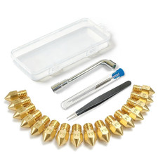 3D Printer Nozzle Kit Brass 16pcs MK8 Compatible with Ender 3, CR-10 Series picture