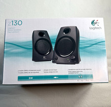 Logitech Z130 Computer Speakers 2.0 Wired 3.5mm 5W RMS Headphone Jack Black picture