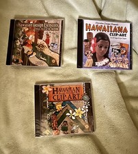 3 SEALED Hawaiian Design Elements Clip-Art PC CD images pictures island clip art picture