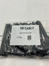 QTY 10 TW Cable Adapter Plate Blank Black Blanking Fiber Panel for Rack Mount picture