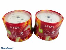 🔥Lot Of 2 • TDK • CD-R Data 80 Minute 700 MB 52x • 50-Pack Spindle X 2 • New picture