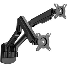 17-35 Inch Ultrawide Dual Monitor Wall Mount | Heavy Duty Monitor Arm Up Black picture