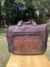 Vintage Kenneth Cole Reaction Leather Messenger Bag Briefcase Tote Lawyer Doctor picture