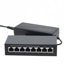 DSLRKIT 250m 8 Ports 6 PoE Switch Injector Passive Power Over Ethernet 52V 1.85A picture
