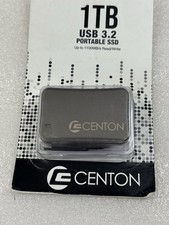 Centon 1TB USB 3.2 Gen 2 Portable External SSD 1100MB/s USB-Powered Black picture