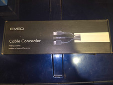 EVEO White Cable Concealer Raceway Kit Paintable Cut-to-Length 18 Pack 17 in picture