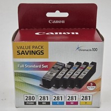 Canon PGI-280 CLI-281 Genuine OEM Ink 5 Pack | Standard | New Sealed Box picture