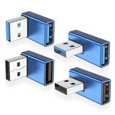 90 Degree Left Right Up Down Angled USB 3.0 A Male to Female Extension Connector picture