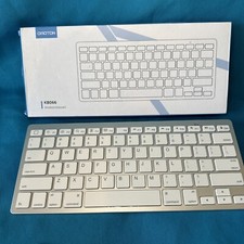 Omoton Ultra-Slim Wireless Keyboard Model #KB066 - Silver+White-New in the Box picture