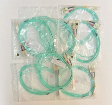 Lot Of 9 ENET 3M SC/LC Duplex Multimode 50/125 10Gb OM4 Aqua Fiber Patch Cable picture