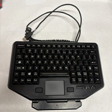 iKey IK-TR-911-RED Rugged Keyboard SN.......369, Plus Havis Mount Base C-KBM-201 picture