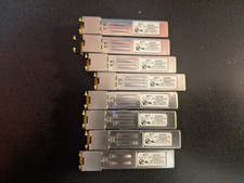 LOT (8x) 3COM 3CSFP93 1000Base-T Genuine SFP RJ-45 Transceivers picture