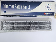 Weltron 48 Port Patch Panel Cat6 2U Rack & Wall Mount Ethernet UTP Patch Panel picture