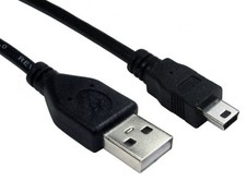 3m LONG MINI USB 2.0 Cable Sync + Charge Lead Type A to 5 Pin B Phone Chargers picture