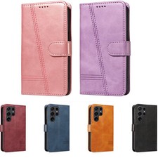 Luxury Leather Card Wallet Cover Case for S24 S23 S22 S21 S20 S10 S8 S9 Note 20 picture