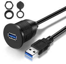 Single Port USB 3.0 Car Flush Mount Cable USB Dash Mount Adapter | Male picture