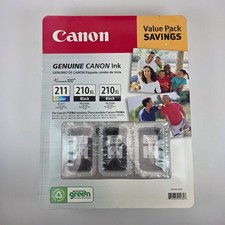 Canon PG-210XL CL-211 Ink Value Pack Genuine 2 Black 1 Color PIXMA New picture