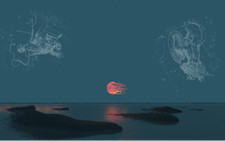 Landscape  art abstract sky sea Custom Gaming Mat Desk picture