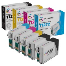 Compatible Ink Cartridge for Epson 127 T127 Extra HY (2 B, 1 C, 1 M, 1 Y, 5-Pk) picture