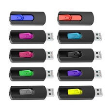 10 Pack 512MB USB Flash Drives USB 2.0 Flash Drive Slide Retractable USB Memo... picture