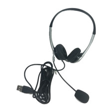 Lot of 5 USB Headset w/ Microphone Computer Lightweight School Call Center picture