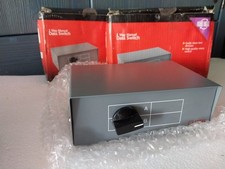 Curtis Vintage New 2 Way Data Switch A-B DB25 Manual Rotary Grey & Black picture