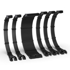 EZDIY-FAB 16AWG PSU Extension Kit, 300MM, 24-Pin/2Xeps/3Xpcie, Black picture