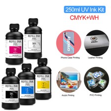 250ML*5 LED UV Curing Ink For Epson XP600 TX800 DX5 DX7 Printhead UV Printer  picture