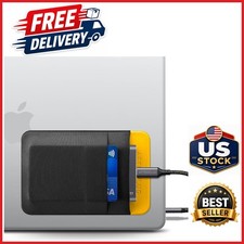 2-Pocket SSD Holder for Laptop Stick-On Sleeve Black & Yellow Portable Storage picture