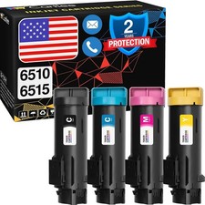 Cost-Effective High-Yield Toner Replacement for Xerox Phaser 6510/6515 - 4 Pack picture