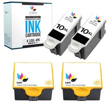 4 Pack Replacement Ink Cartridges for Kodak 10XL Black Color 10 XL Cartridge picture