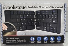 Brookstone Folding Bluetooth Keyboard, Black, IOS, ANDROID & WINDOWS - Sealed  picture