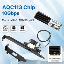 AQC113 10Gbps M.2 Ethernet Adapter B+M Key 10G RJ45 LAN Card for NAS PC Windows picture