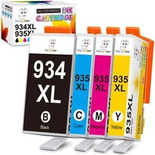 Miss Deer Compatible 934 and 935 Ink Cartridge Replacement for HP 934XL 935XL... picture