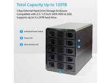 5 Bay USB 3.2 Type-C 10Gbps Daisy-Chain Hard Drive Enclosure DAS, Support 120TB picture
