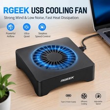 RGEEK 120mm USB Cooling Fan Stand Adjustable Speed for Mini PC Router NUC picture