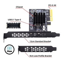 USB 3.2 Gen2 Type‑E 20Gbps Front Panel Socket PCI‑E 4X Express Card Adapter picture