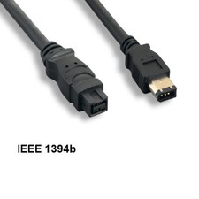 Kentek 3ft IEEE1394b 9 Pin to IEEE1394a 6 Pin Cable Firewire 400Mbps iLINK DV PC picture