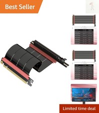 LINKUP PCIe 5.0 Riser Cable | Vertical GPU Mount | Left Angle, 15cm picture