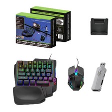 Zunate Half Hand Gaming Keyboard Set with Converter picture