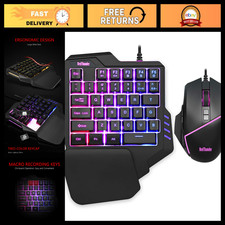 One-Handed RGB Gaming Keyboard & Mouse Combo, 35 Keys Mini Keypad, 6400 DPI picture