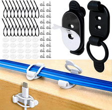 20 Pack Adhesive Cable Clips, Adjustable Cable Management Clips Black picture