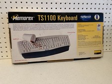 MEMOREX Spill Proof Keyboard TS1100 USB PS/2 Vintage 2002 NEW IN BOX picture