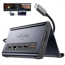 Macbook Docking Station Dual Monitor 4K@60Hz, PD100W, Audio for Home Office picture
