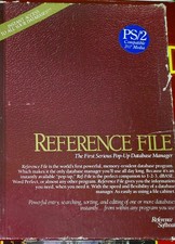 1988 Reference File Software Program IBM PC Pop-up database manager 3 1/2