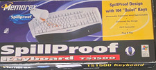 Memorex TS1500 Spillproof Quiet Keys Keyboard w/ Wrist Rest PS/2 White picture