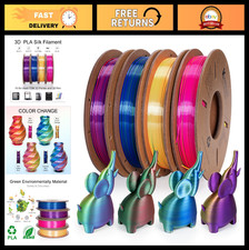 Color Changing 3D Printer Filament Bundle 1.75mm - Multicolor PLA Pack of 4 Spoo picture