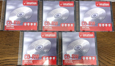 5x Imation CD-RW Rewritable 700MB 80 Min Jewel Cases 1x-4x Compatible ~ Open Box picture
